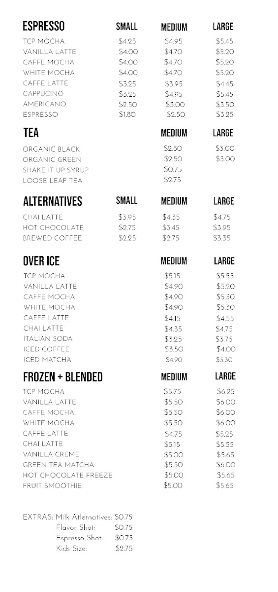 Menu The Coffee Potter-1